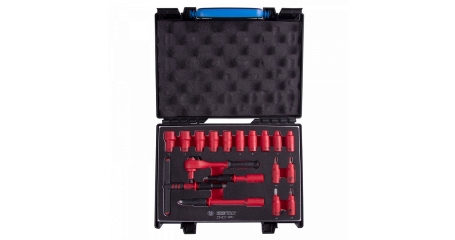 Набор торцевых диэлектрических головок KING TONY 25VE01MRV с принадлежностями 1/4