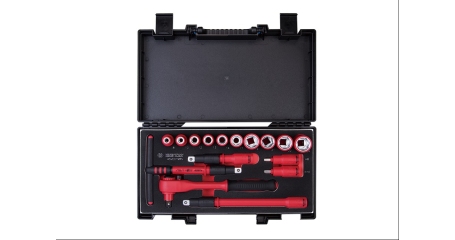 Набор торцевых диэлектрических головок KING TONY 45VE01MRV с принадлежностями 1/2