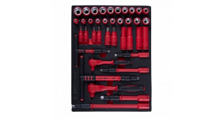 Набор торцевых диэлектрических головок с принадлежностями KING TONY 9-55VE01MRV 1/4