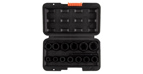 Набор торцевых головок для поврежденных гаек и болтов 1/4"-3/4" кейс 14 предметов AFFIX AF10930014C