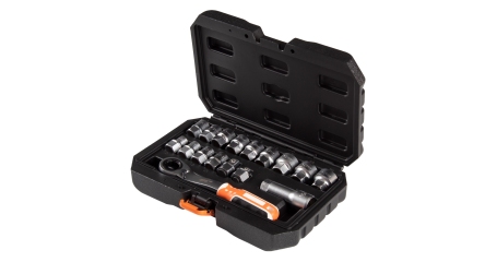 Набор торцевых головок с принадлежностями HEX 19 мм 10-24 мм 17 предметов AFFIX AF01917C