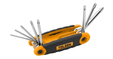 Набор Torx T9H-T40H с отверстием складной 8 предметов TOLSEN TT20069