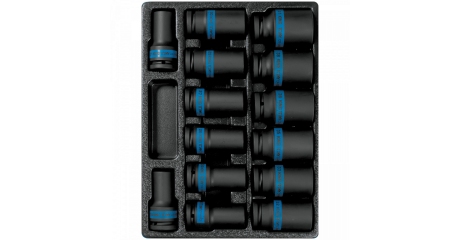 Набор ударных глубоких торцевых головок 3/4", ложемент, 14 предметов KING TONY 9-6414MP