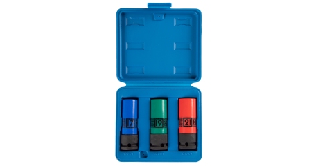 Набор ударных глубоких торцевых головок 1/2" шестигранные 17, 19, 21 мм KING TONY 44905MP