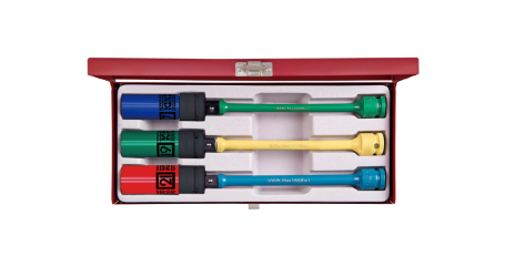 Набор ударных глубоких торцевых головок и торсионных удлинителей 1/2