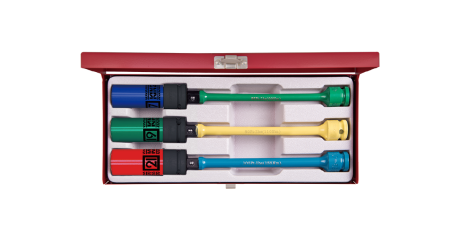 Набор ударных глубоких торцевых головок и торсионных удлинителей 1/2" 17, 19, 21 мм KING TONY 44906MP