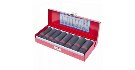 Набор ударных глубоких торцевых головок KING TONY 4410SP, 1/2", шестигранные, 1/2"-15/16", 8 предметов