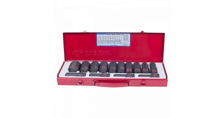 Набор ударных глубоких торцевых головок KING TONY 4416SP, 1/2