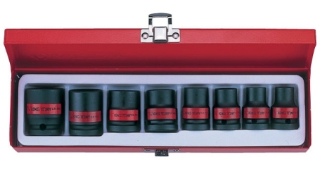 Набор ударных торцевых головок KING TONY 4408SP, 1/2