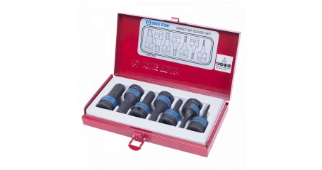 Набор ударных торцевых насадок KING TONY 4407MP, 1/2