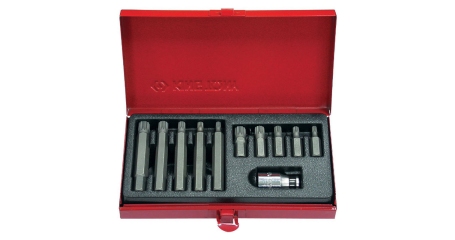 Набор вставок (бит) 10 мм, SPLINE, М5-М12, 11 предметов KING TONY 1011MQ