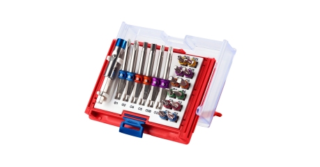 Набор вставок (бит) 1/4", TORX, HEX, PZ, PH, SLOT, 19 предметов МАСТАК 058-10019C