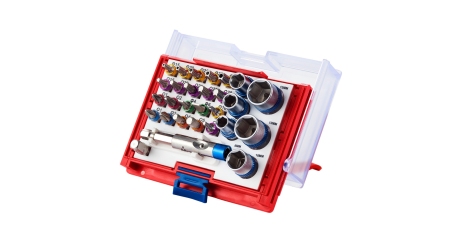 Набор вставок (бит) 1/4", TORX, HEX, PZ, PH, SLOT, 28 предметов МАСТАК 058-10028C