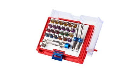 Набор вставок (бит) 1/4", TORX, HEX, PZ, PH, SLOT, 28 предметов МАСТАК 058-11028C