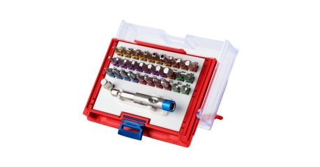 Набор вставок (бит) 1/4", TORX, HEX, PZ, PH, SLOT, 32 предмета МАСТАК 058-10032C