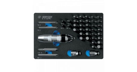 Набор вставок (бит) и ударная отвертка, ложемент, 43 предмета KING TONY 9-4143FRV