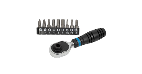 Набор вставок (бит) с трещоткой 1/4", TORX, HEX, PH, 10 предметов KING TONY 1001MR