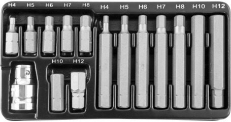 Набор вставок-бит JONNESWAY 10 мм. 15 предметов