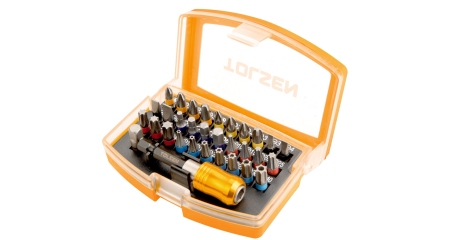 Набор вставок (бит) 1/4" PH, PZ, Hex, Torx, Slotted 32 предмета TOLSEN TT20370
