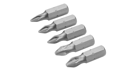 Набор вставок (бит) торцевых 1/4" Phillips PH0-3 25 мм 5 предметов TOLSEN TT20286