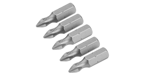 Набор вставок (бит) торцевых 1/4" Phillips PH2 25 мм 5 предметов TOLSEN TT20271