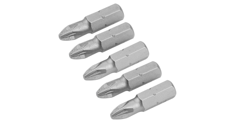 Набор вставок (бит) торцевых 1/4" Pozidriv PZ2 25 мм 5 предметов TOLSEN TT20273