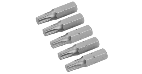 Набор вставок (бит) торцевых 1/4" Torx T30 25 мм 5 предметов TOLSEN TT20279