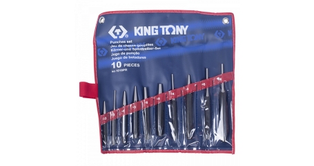 Набор выколоток, бородков, кернеров, 10 предметов KING TONY 1010PR