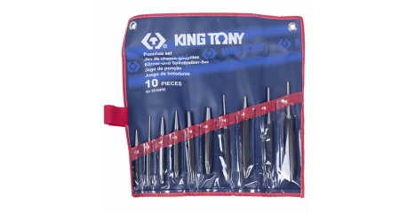 Набор выколоток, бородков, кернеров, 10 предметов KING TONY 1010PR