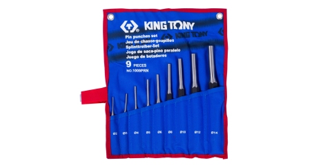 Набор выколоток, чехол из теторона, 9 предметов KING TONY 1009PRN