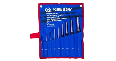 Набор выколоток, чехол из теторона, 9 предметов KING TONY 1009PRN