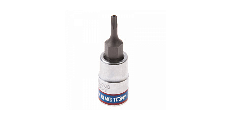 Насадка (бита) торцевая 1/4", TORX, T8, L = 37 мм, с отверстием KING TONY 203708
