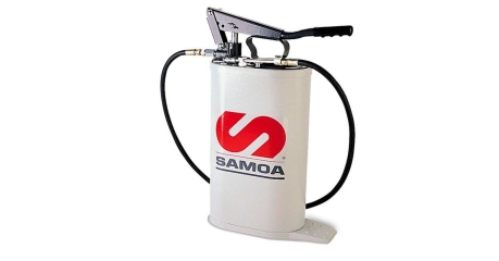 Насос с овальной емкостью для консистентной смазки объемом 16 л с регулируемым давлением