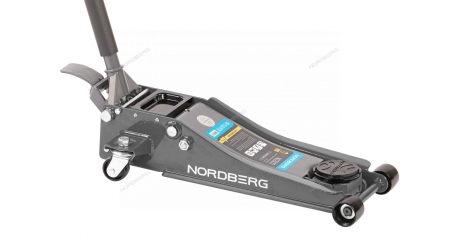 Домкрат супернизкий подкатной 3,2 тонны H=75-500 мм серый NORDBERG N32032G