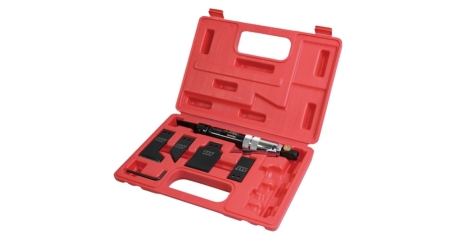 Нож скребковый пневматический MIGHTY SEVEN QK-112N, 4200 кол/мин, с набором насадок, 6 предметов