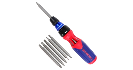 Отвертка 12-в-1 с трещоткой WP221063 WORKPRO