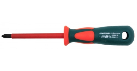 Отвертка крестовая диэлектрическая JONNESWAY DV13P2100 PH#2х100 мм