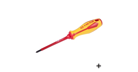 Отвертка крестовая Phillips №3, 150 мм, диэлектрическая KING TONY 14710306