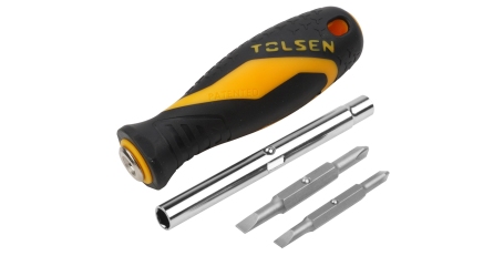 Отвертка со сменными вставками (битами) 6 в 1 TOLSEN TT20043