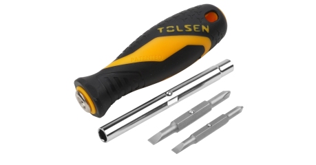 Отвертка со сменными вставками (битами) 6 в 1 TOLSEN TT20043