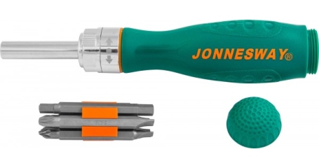 Отверточная рукоятка трещоточная в наборе JONNESWAY DR0107S. 7 предметов