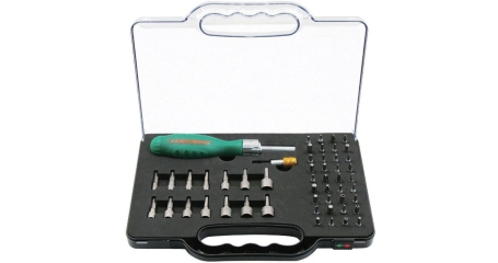 Отверточная рукоятка трещоточная в наборе JONNESWAY DR0152SAY (52 пр.)