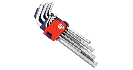 Ключи 6-гранные 9шт в держателе WP222004 WORKPRO