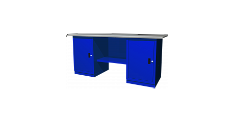 OWB2-11 Верстак с двумя тумбами, тумбы с одной дверцей, 1900х686х820 мм