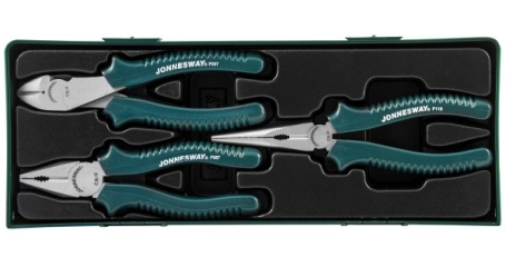 P0803SP Набор шарнирно-губцевого инструмента в ложементе, 3 предмета