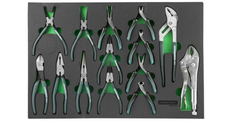 P82714SV Набор шарнирно-губцевого инструмента в ложементе EVA 560х400 мм, 14 предметов