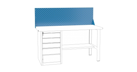 Панель инструментальная + 2 кронштейна для верстака Metall ZAVOD ПИК-1.6