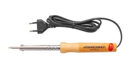 Паяльник электрический с деревянной рукояткой, паяльный стержень 6 мм, 60W, 220V-240V, T=400 C Jonnesway MZ0001A