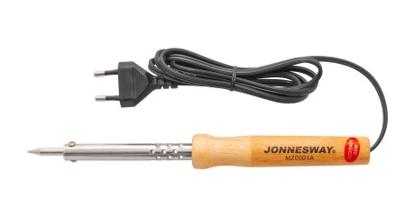 Паяльник электрический с деревянной рукояткой, паяльный стержень 6 мм, 60W, 220V-240V, T=400 C Jonnesway MZ0001A