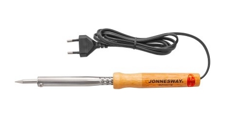 Паяльник электрический с деревянной рукояткой, паяльный стержень 7 мм, 80W, 220V-240V, T=480 C  Jonnesway MZ0001B